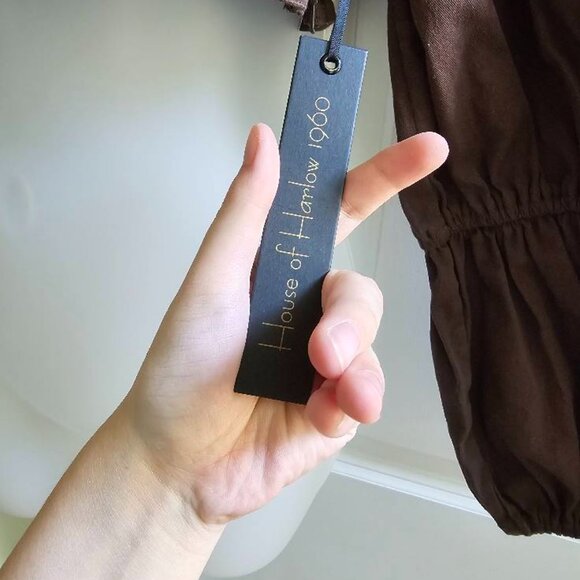 NWT House of Harlow 1960 x Revolve Dark Brown Rogue Top Size Small - Picture 12 of 14